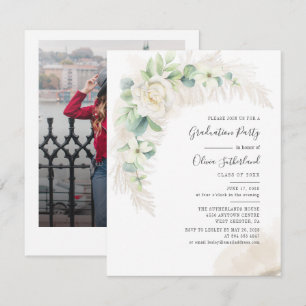 Graduation 2025 Photo Eucalyptus Grad Party Invitation