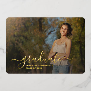 Graduation 2025 Photo Gold Foil Announcement