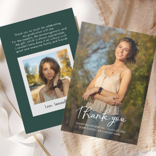 Graduation 2025 Photo Grad Carte de remerciements