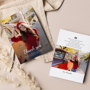 Graduation 2025 Photo Grad Thank You Photo Card