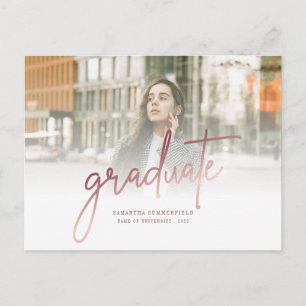 Graduation 2025 Photo Script Grad Announcement Postcard