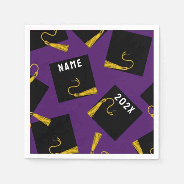 Graduation 2025 Purple Napkin (Front)
