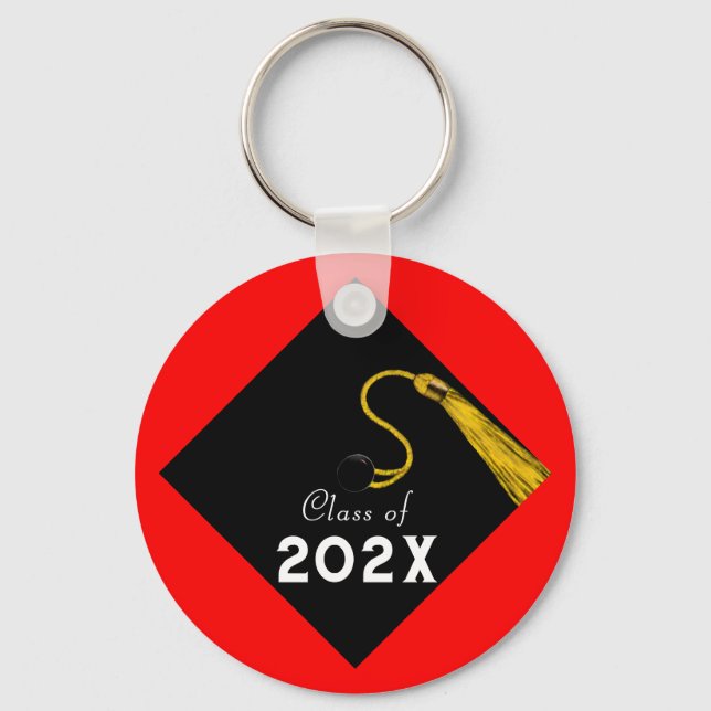 Graduation 2025 Red Keepsake Keychain (Front)