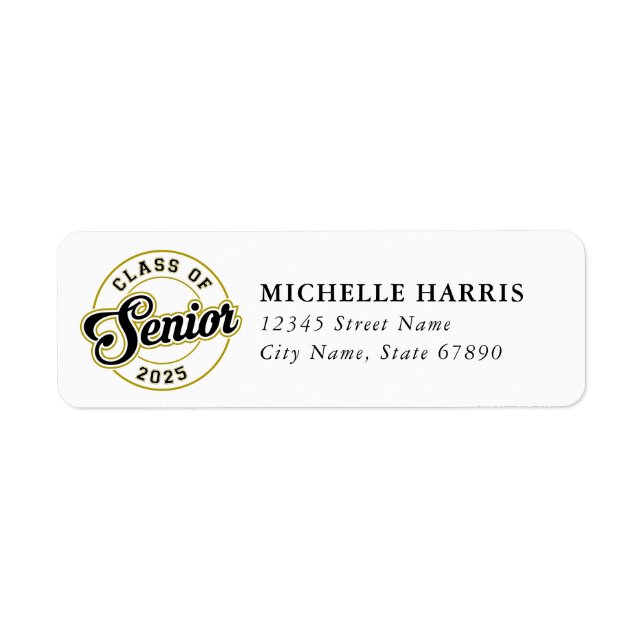 Graduation 2025 Return Address Labels (Front)