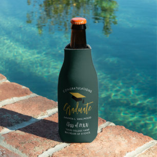 Graduation 2025 Script Grad Party Custom Bottle Cooler