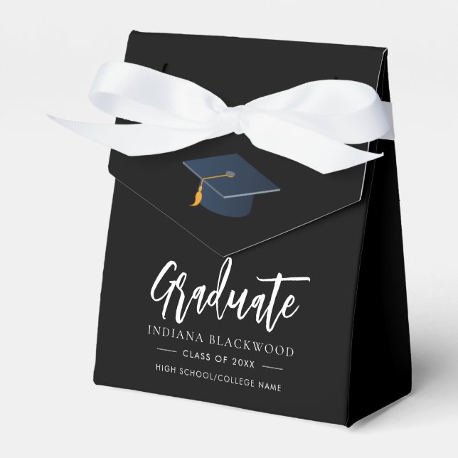 Graduation 2025 Script Grad Party Custom Favor Box (Front Side)