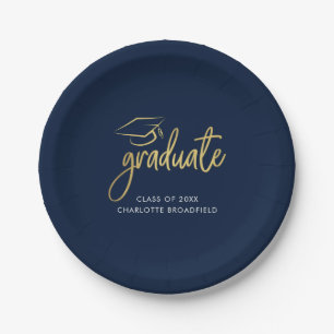 Graduation 2025 Script Grad Party Paper Plate