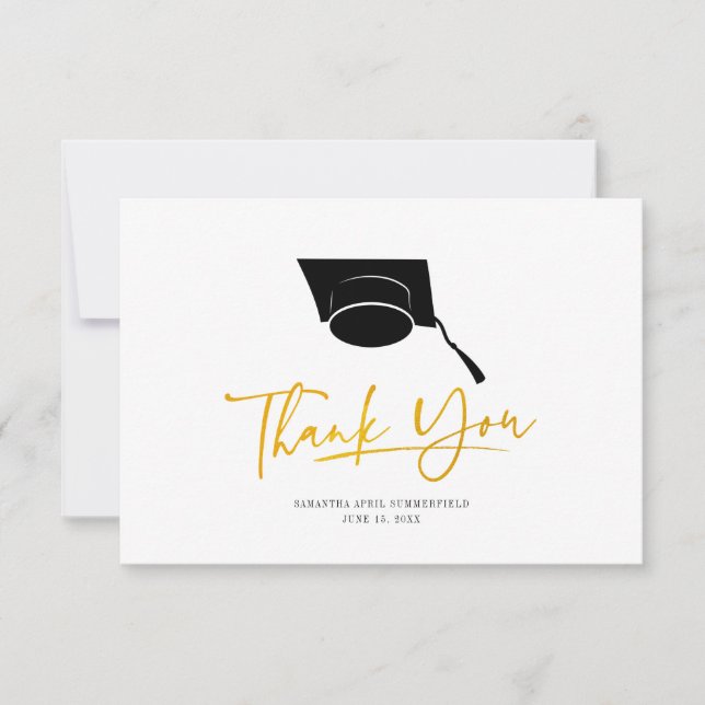 Graduation 2025 Script Grad Thank You Card (Front)