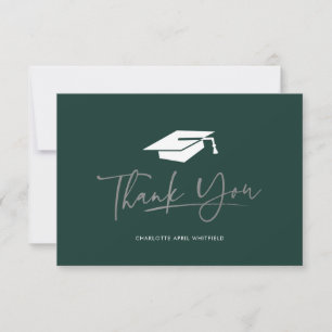 Graduation 2025 Script Minimalist Thank You Card