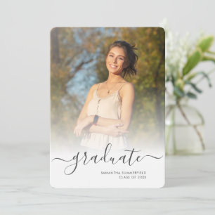Graduation 2025 Simple 2 Photos Grad Announcement