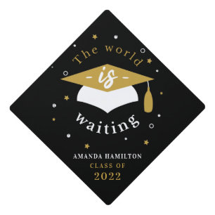 Graduation 2025 The World is Waiting Graduate Cap Topper