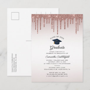 Graduation 2025 Typography Senior Grad Party Invitation Postcard