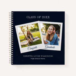 Graduation 2026 3 Photo Script Graduate Guest Book