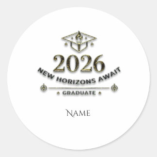 Graduation 2026 Gold Sticker / Pegatina Graduación