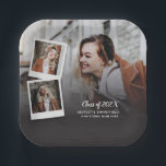 Graduation 2026 Grad Photos Party Paper Plate<br><div class="desc">Class of 2026 Grad Party Photo Script Graduation Paper Plates. Add your photos to this modern minimalist photo graduation party paper plates to create a unique one of a kind party supplies for your special day celebrating your achievement</div>