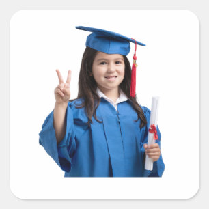 Graduation 2026, Graduation Fan, Big Heads on Square Sticker