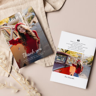 Graduation 2026 Modern Grad Photo Thank You Card