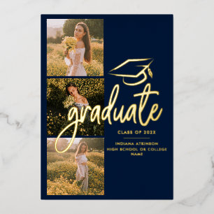 Graduation 2026 Navy Photo Announcement
