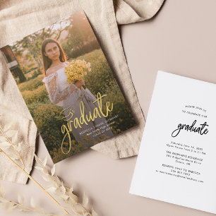 Graduation 2026 Open House Grad Photo Party Enclosure Card