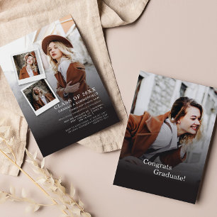 Graduation 2026 Party Photo Collage Modern Grad Invitation