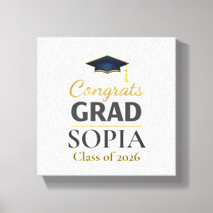 Graduation 2026 Personalized Congrats Grad Canvas Print