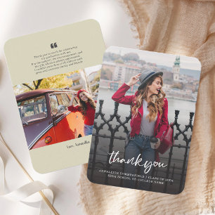 Graduation 2026 Photo Grad Thank You Card