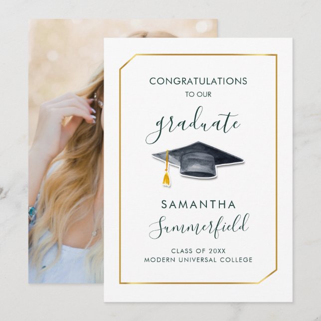 Graduation 2026 Photo Script Grad Announcement (Front/Back)