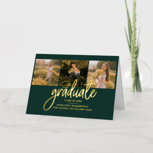 Graduation 2026 Photos Grad Gold Foil Announcement