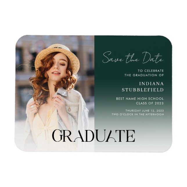 Graduation 2026 Save the Date Photo Announcement Magnet (Horizontal)