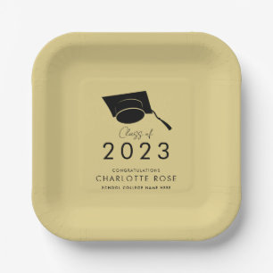 Graduation 2026 Script Handwritten Grad Party Paper Plate