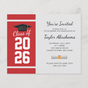Graduation 2026 Simple Grad Party Invitation