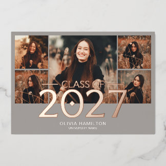 Graduation 2027 Elegant 6 Photo Beige