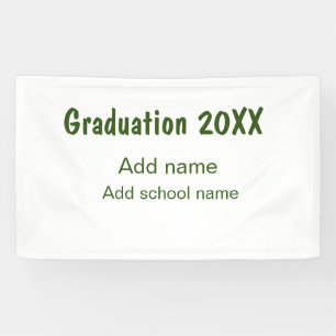 Graduation 20XX add year name school green modern  Banner