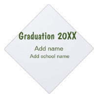 Graduation 20XX add year name school green modern 