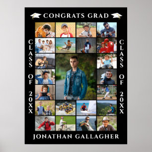 Graduation 23 Photo Collage Congrats Grad Poster