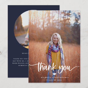 Graduation 2 Photo Thank You Card