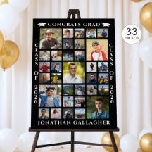 Graduation 33 Photo Collage Your Colour Foam Board