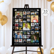 Graduation 33 Photo Collage Your Colour Foam Board