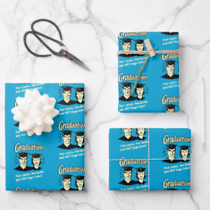 Graduation: 4 Years, 2 Books Wrapping Paper Sheet