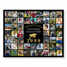 Graduation 54 Photo Collage Black Gold Casquette