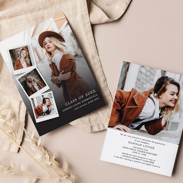 Graduation 5 Photo Collage Modern Grad 2026 Announcement (Creator Uploaded)