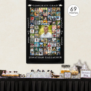 Graduation 69 Photo Collage Congrats Grad Banner