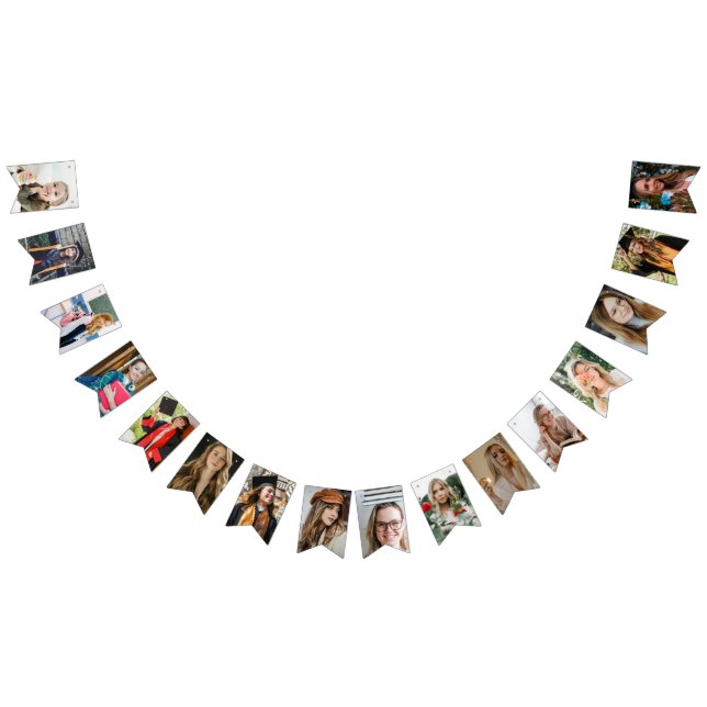 Graduation Achievements Grade Levels Photo Collage Bunting Flags (All)