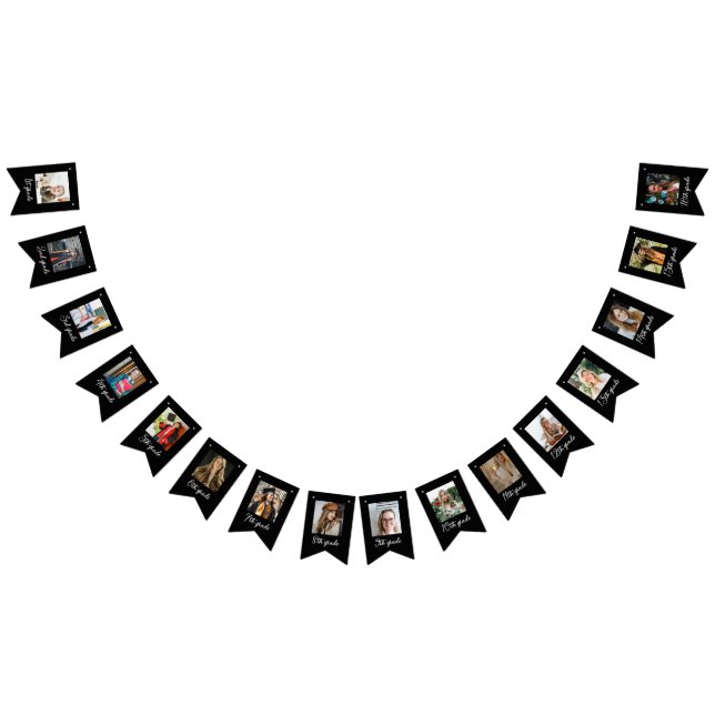 Graduation Achievements Grade Levels Photos Modern Bunting Flags (All)