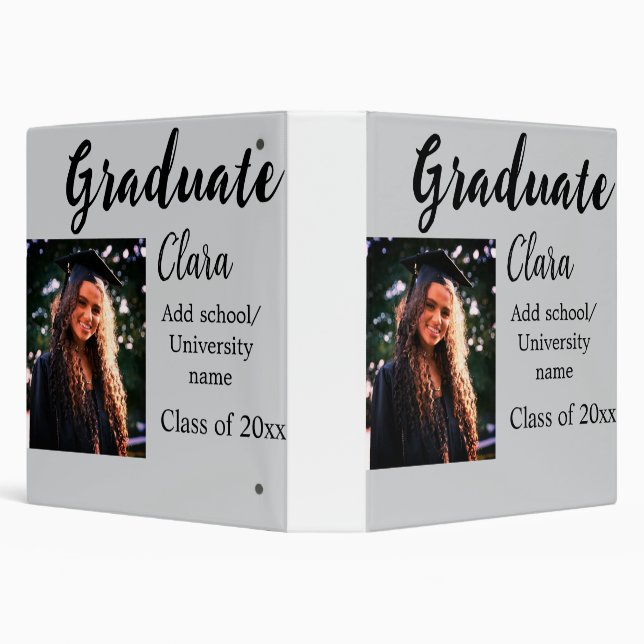 Graduation add name class of 20xx congrats add pho binder (Background)