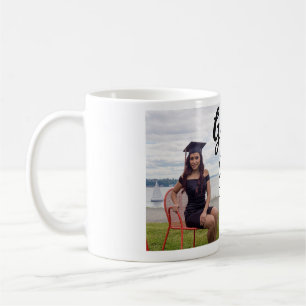 Graduation add name class of 20xx congrats add pho coffee mug