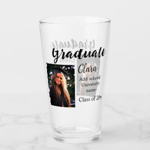 Graduation add name class of 20xx congrats add pho glass