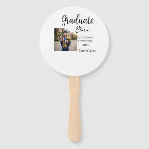 Graduation add name class of 20xx congrats add pho hand fan