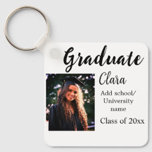 Graduation add name class of 20xx congrats add pho keychain