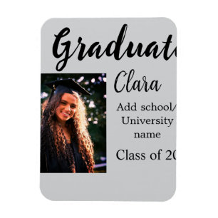 Graduation add name class of 20xx congrats add pho magnet